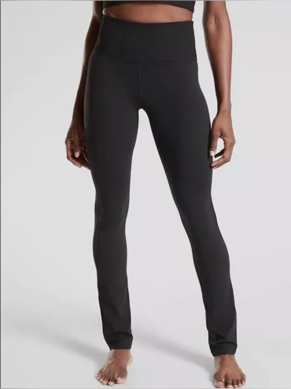 Athleta Black High-Rise Rib Skinny Leg Pants Size XSP Petite NWT